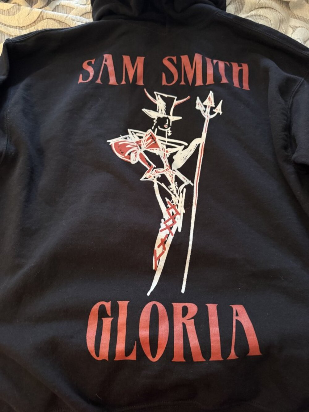 Sam Smith Gloria Graphic Pullover Hoodie Unisex Large Black White Red Tour 2023